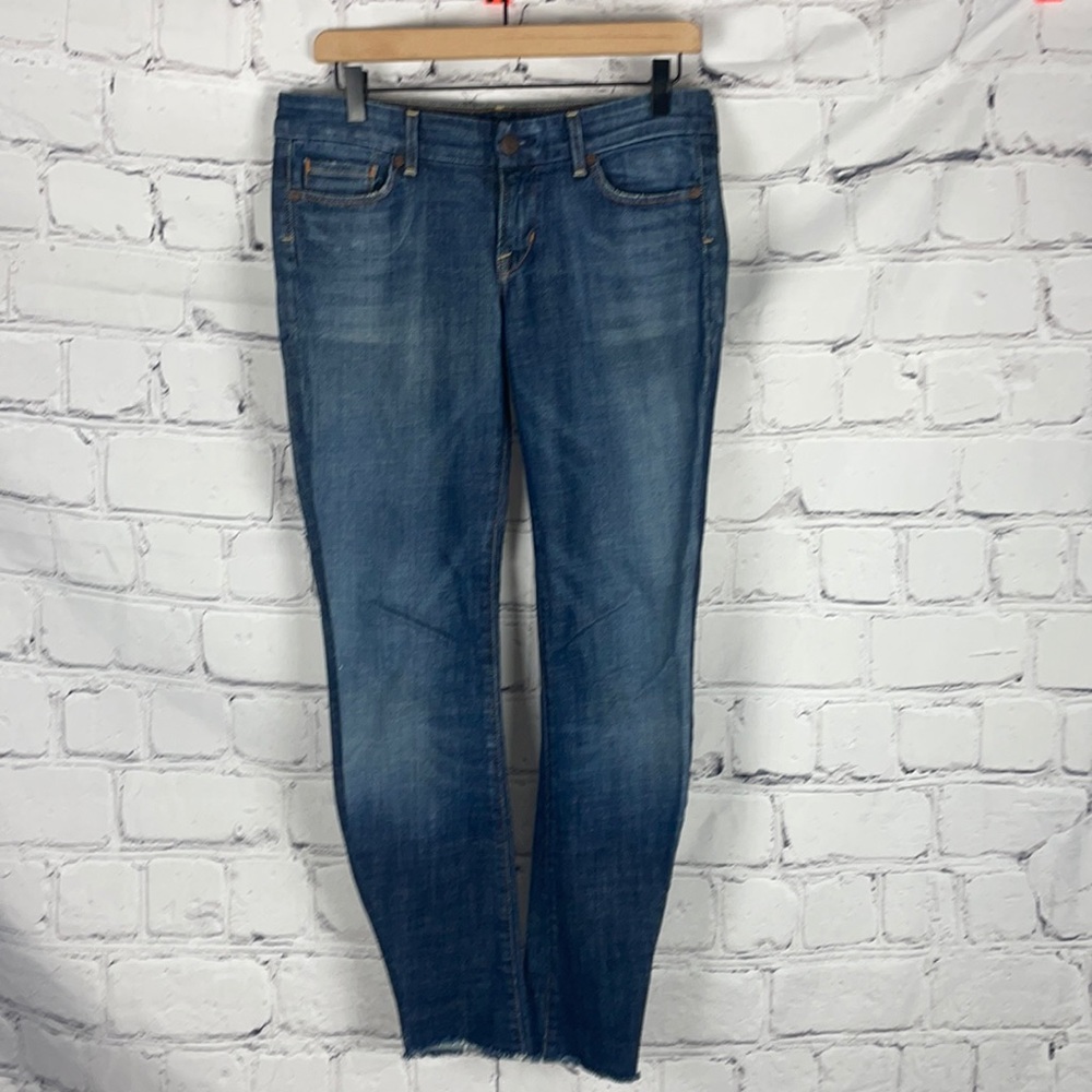 NWOT Citizen of Humanity Low Waist Leg Frayed Stretch Jeans Sz 28